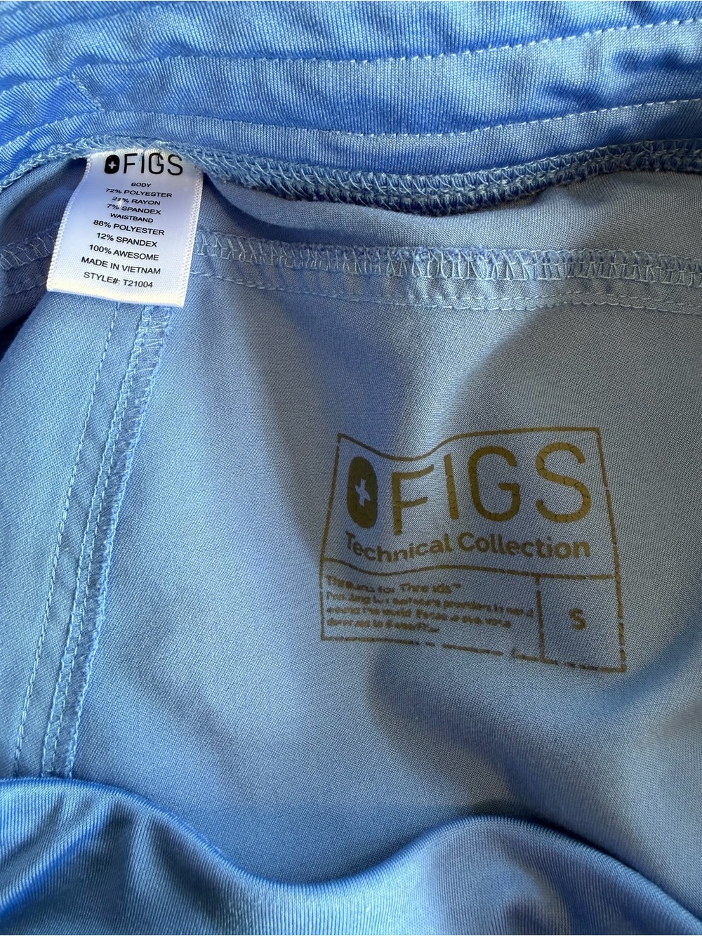 Figs Kade Straight Leg Scrub Pants Ceil Blue Size Small - Picture 5 of 5